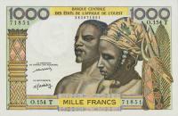Gallery image for West African States p803Tm: 1000 Francs